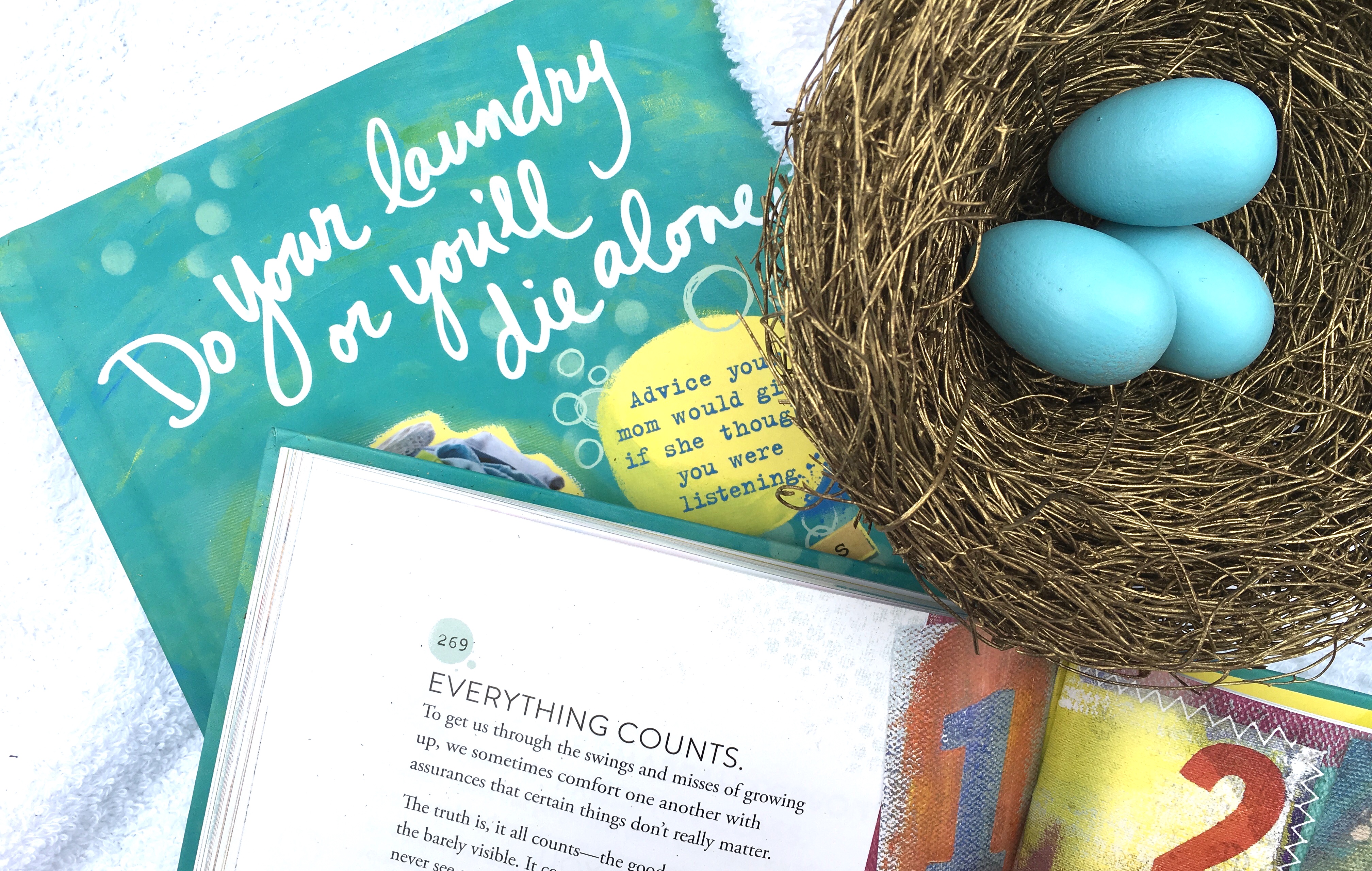 do your laundry or you'll die alone book cover with robin eggs in nest
