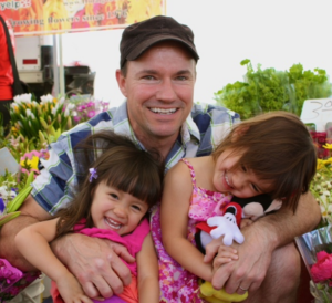 andy and his daughters