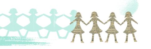 paper dolls holding hands