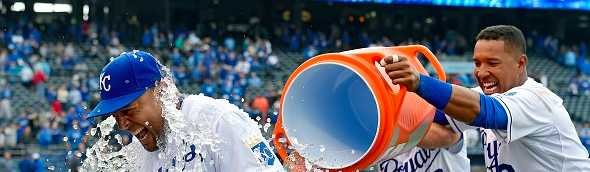 Kansas City Royals celebrating a win